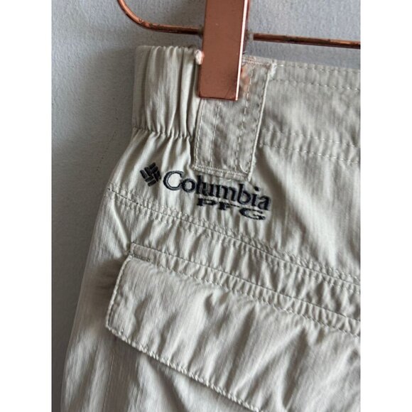 Columbia PFG Omni-Shade Mens Hiking Convertible Cargo Pants Khaki Size 32x30 - Picture 8 of 15